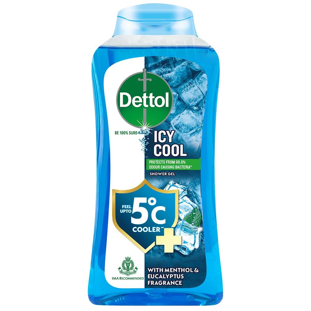 Dettol Body Wash and Shower Gel for Women and Men, Cool - 250ml | Soap-Free Bodywash | 12h Odour Protection
