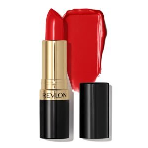 Revlon Super Lustrous Lipstick, High Impact Lipcolor with Moisturizing Creamy Formula, Infused with Vitamin E and Avocado Oil in Red / Coral, Ravish Me Red (654)
