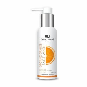 Bella Universe Organic Orange Face Wash for Dry to Normal - 100g | Sensitive Skin | Oily | Acne prone Skin | Face Wash for Dry Skin | Natural Face Wash | Hydrating Face Wh with Lemon Oil | Turmeric Extract | Vitamin C | Extract Deep Cleanser | Even Skin Tone | Skin Brightening | Soft & Silky Touch For All Skin Type - Pack of 1