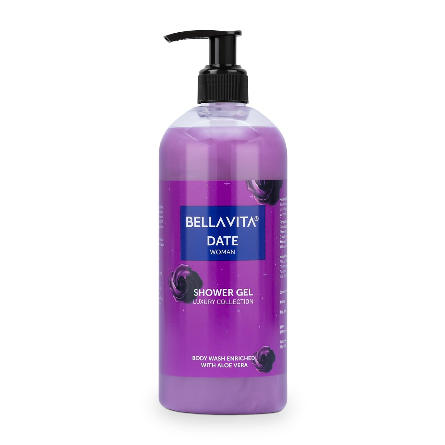Bella Vita Luxury Date Woman Body Wash Refreshing Shower Gel for Deep Cleansing, Hydrating, Moisturising, Softer & Smoother Skin with Aloe Vera 500 Ml