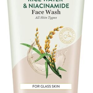 Biotique Rice Water & Niacinamide Gel Face Wash Removes Excess Oils & Reduce Blemishes of the Skin | Glass Skin | For Men & Women - 100ml