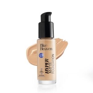 Blue Heaven Hyper Matte Foundation for Face Makeup with SPF 25 PA++, Matte Finish, Light Weight Formula, Medium Coverage for All types of Skin, Cream 103-Natural Sand, 30ml