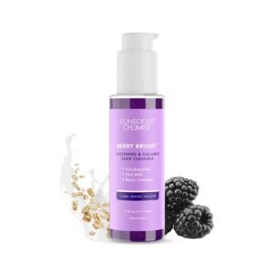 Conscious Chemist® Niacinamide Face Wash | 100ml | Pore Refining Brightening Cleanser for Women & Men with BlueBerry Extracts, Bright Clear Skin, Cruelty Free, All Skin Type - Berry Bright