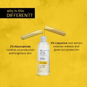 Deconstruct Niacinamide Brightening Facewash | 2% Niacinamide + 2% Liquorice Root Extract | Cleanses, Brightens | Face Wash for Tan Removal, Clear and Bright Skin & Glowing Skin | 100 ml
