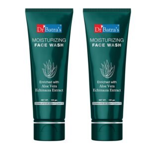 Dr Batra's Moisturizing Face Wash, Enriched with Echinacea & Aloe Vera, Face Wash for Clear Skin, Shield for Dry Skin, Prevents from infections 100 gm (Pack of 2)