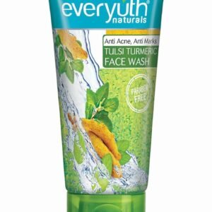 Everyuth Naturals Anti Acne, Anti Marks Tulsi Turmeric Face Wash|Gentle Exfoliation & Blemish Control|Paraben free|For Oily, Dry, Normal, Combination & Sensitive Skin|100% Soap Free - 150 g