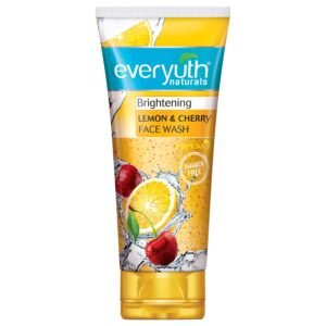 Everyuth Naturals Brightening Lemon & Cherry Face Wash|Deep Cleansing, Oil Control & Tan Reduction|Simple Face Wash|Removes Dirt & Oil|100% Soapfree| For All Skin Types|Paraben Free - 150 g