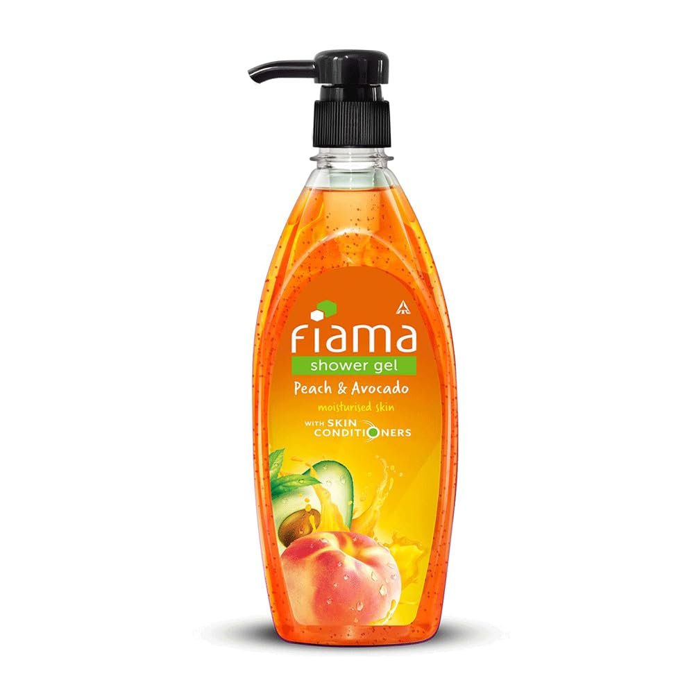 Fiama Body Wash Shower Gel Peach & Avocado, 500ml, Body Wash for Women and Men with Skin Conditioners for Smooth & Moisurised Skin, Suitable for All Skin Types