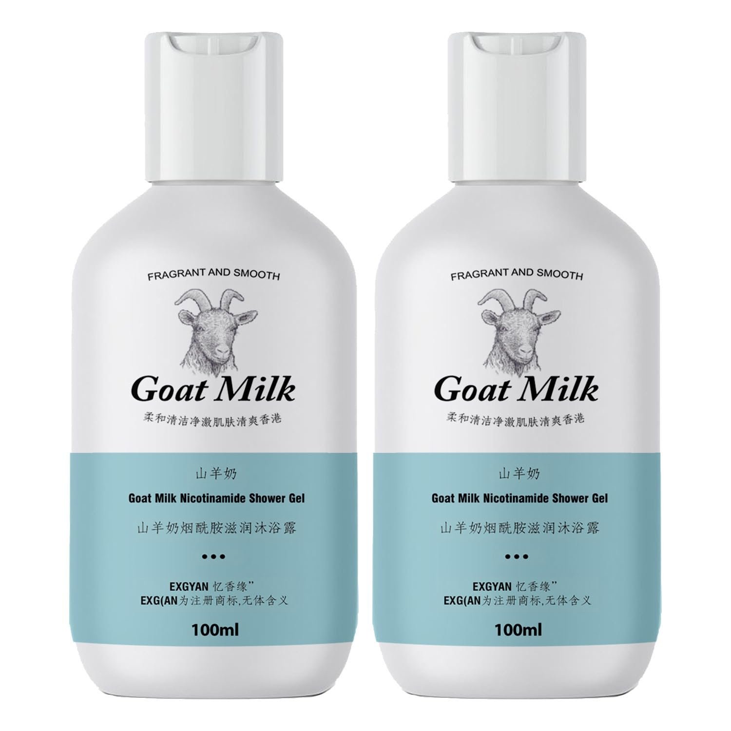 Goat milk Mousse Body Wash Whitening Moisturizing Shower Gel | Body Care Women| Men| Fruiser Korean Whitening Butter (100ml) (2pcs)