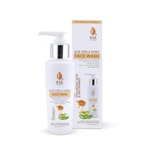 IHA Aloe Vera and Honey Herbal Face Wash - Moisturising Face Wash with Gotukola, Coconut and Cucumber, Hydrating Face Cleaner for Men and Women, Normal to Dry Skin - 100 ML