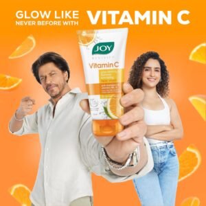 Joy Vitamin C Face Wash For Glowing Skin (2X150ml) | Brightening Face Wash Enriched with Vitamin B5 & E For Sun Protection & Dead Skin Removal | Face Wash for Women & Men