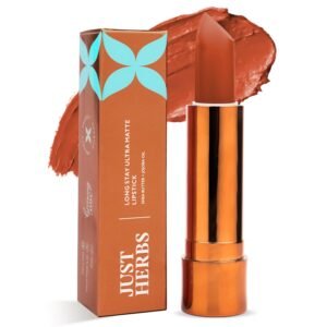 Just Herbs Ultra Matte Bullet Lipstick Nourishing Non Drying and Long Stay Lipsticks for Women 4 g (Naughty Nutmeg)