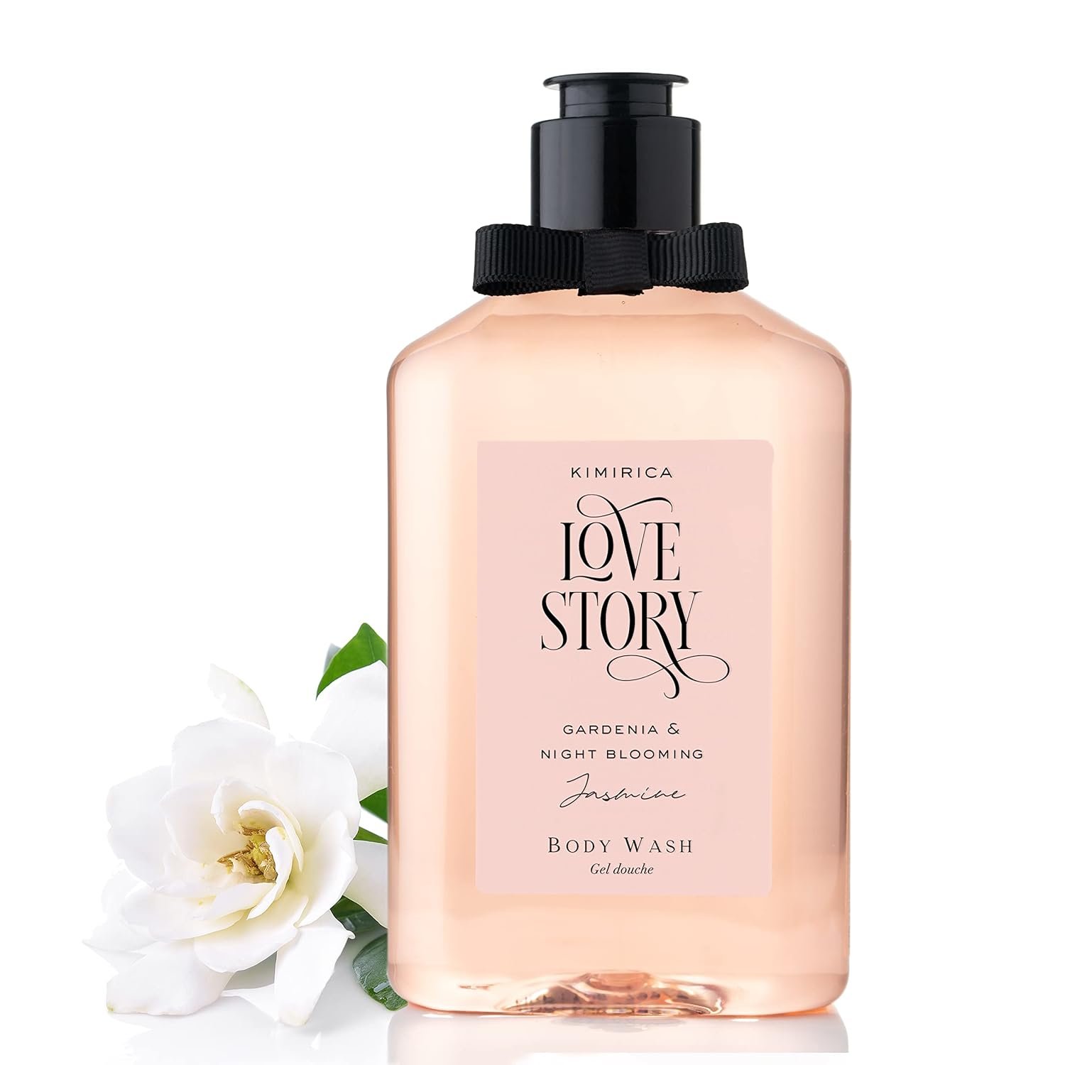 Kimirica Love Story Summer Body wash Gentle Exfoliating Shower Gel | Deep Cleanses Skin 100% Vegan and Paraben Free Night Blooming Jasmine & Bergamot .
