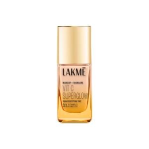 LAKMÉ Natural Makeup For All Skin Type+Skincare Vitc Superglow Skin Perfecting Liquid Medium Coverage Tint Cool Ivory C100 25Ml 1 Count
