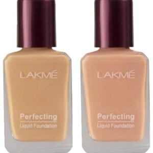 LAKMÉ Perfecting Liquid Light Coverage Foundation For All Skin Type Natural Finish, Pearl, 27Ml And Perfecting Liquid Coverage Foundation For Skin Type, Marble, 27Ml Pack of 2