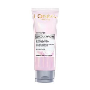 L’Oréal Paris Glycolic Bright Daily Foaming Facial Cleanser, 50ml | Daily Glowing Face Wash for Dull Skin | Daily Glowing Facial Cleanser | Suitable for All Skin Types