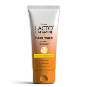 Lacto Calamine Vitamin C Face Wash | Pack of 1 x 100ml | Aloe Vera & Niacinamide Face Wash for Glowing Skin | Facewash that Exfoliates Skin & Reduces Pigmentation | No Parabens, No Sulphates