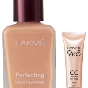 Lakmé Complexion Care Face Cream, Beige, 9g & Perfecting Liquid Foundation, Marble, Long Lasting, Waterproof, Full Coverage, Lightweight Foundation For Oil Free & Dewy Skin, 27ml