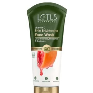 Lotus Botanicals Skin Brightening Face Wash | Vitamin C | Sulphate Free, Silicon Free & Chemical Free | Suitable for All Skin Types | 100ml