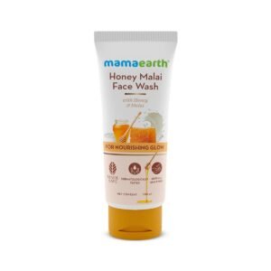 Mamaearth Honey Malai Face Wash with Honey & Malai For Nourishing Glow 100 ml | For all skin types, Best Suits Dry Skin, Combination Skin, Non Drying Gentle Cleanser, No Parabens, No Sulphates