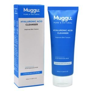 Muggu Skincare Hyaluronic Acid Face Wash With 0.1% Hyaluronic Acid | Hydrating Cleanser for Deep Cleansing | Face Wash for Dry Skin | Men & Women - 100 ml