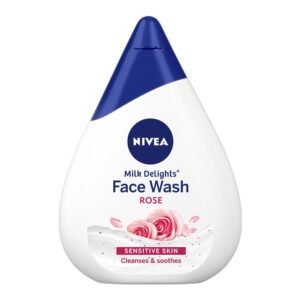NIVEA Milk Delights Face Wash Caring Rosewater For Sensitive Skin 100ml, 100 ml