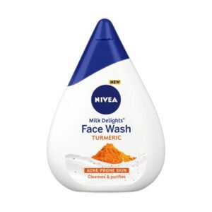 NIVEA Milk Delights Turmeric Face Wash 100ml | With Milk and Turmeric| Reduces 99.9% Pimple Causing Bacteria | Best Suited pH for Skin | All Skin Types
