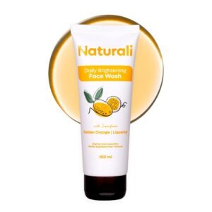 Naturali Daily Brightening Face Wash with Golden Orange & Liquorice Extract | Improves Skin Brightness | Deep Moisturization | Mild & Gentle | Golden Orange Rich Glossy Texture (100ml)
