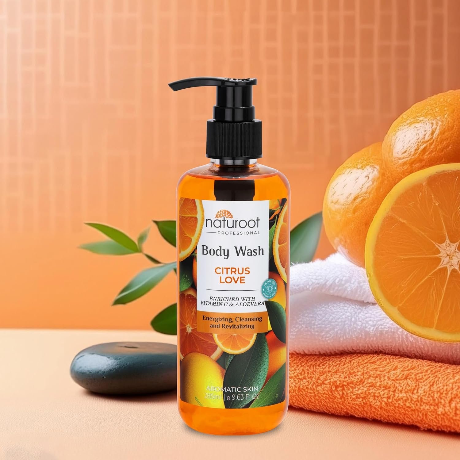 Naturoot Citrus Love Body Wash, Paraben and Sulfate Free, 285ml, For Men and Women