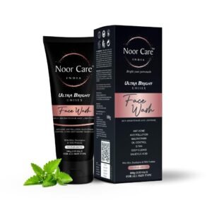 Noor Care INDIA Tan Removal Face Wash for Dry, Normal & Sensitive Skin | Clear & Glowing Bright Skin | Refreshing & Anti Ageing | For Men and Women | 100g, Pack of 1