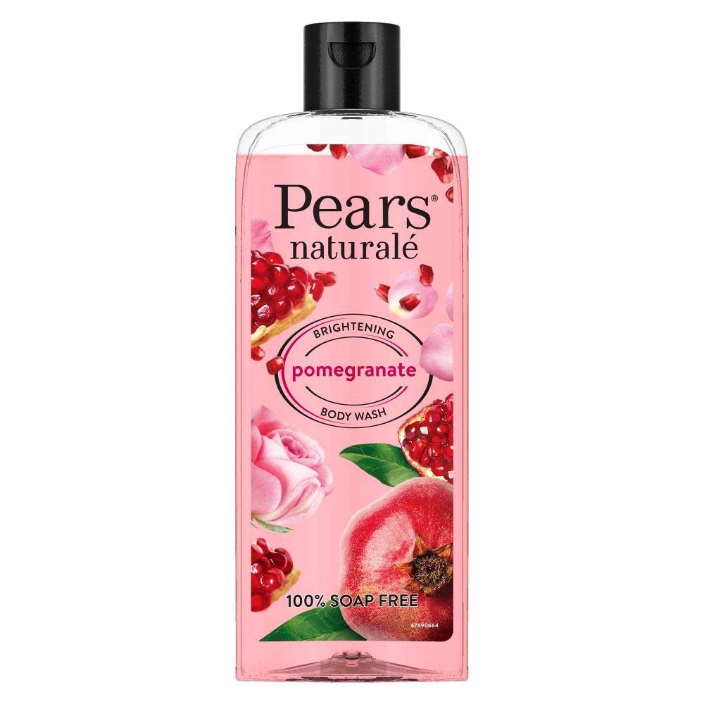 Pears Naturale Brightening Pomegranate Body Wash 250 ml|| 100% Natural Ingredients|| Liquid Shower Gel with Glycerin for Glowing Skin - Paraben Free