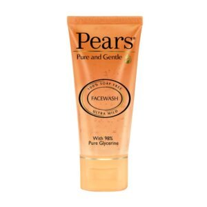 Pears Pure and Gentle Daily Cleansing Facewash, Mild Cleanser With Glycerine, Balances Ph, 100% Soap Free, 60 g