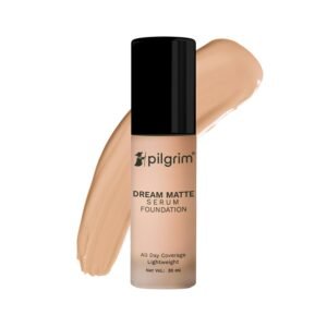 Pilgrim Medium Warm Sand Serum Liquid Foundation, Matte & Poreless,30 ml | Foundation for face make up infused | Water-Resistant, All Day Coverage| All Skin Types