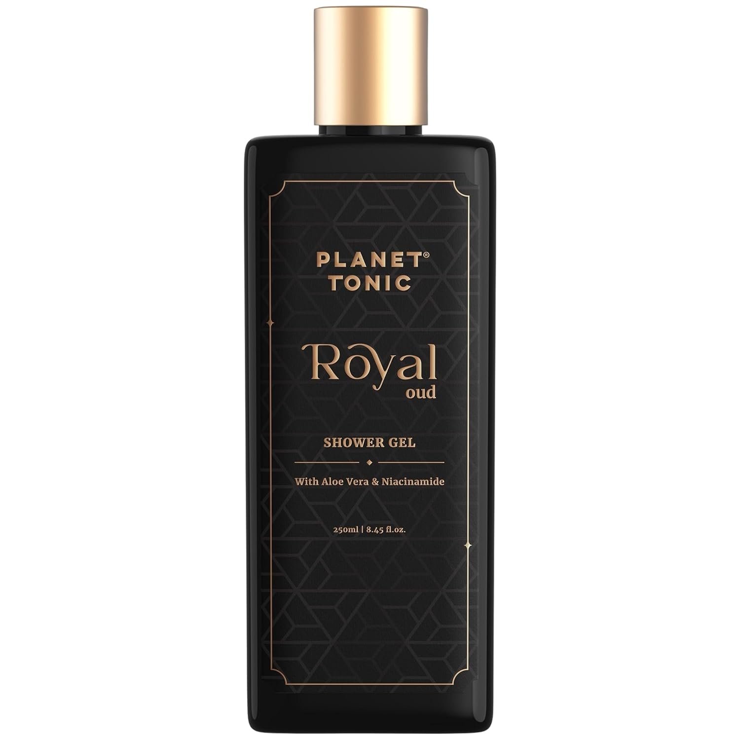 Planet Tonic Body Wash with Aloe Vera | Long Lasting Oud Fragrance | Hydrates & Moisturises Skin | For both Women & Men | Paraben & SLS Free Shower Gel | Vegan | 250ml (Royal Oud)