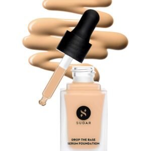 SUGAR Cosmetics Drop The Base Serum Foundation | Medium Coverage | Lasts 8 Hrs+ | Natural Finish | 20ml - 27 Vienna (Light Medium, Warm Undertone)