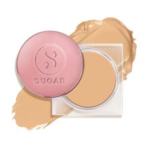 SUGAR Cosmetics Mettle Cream To Powder Foundation | For All Skin,Full Coverage & Matte | 12gm - 32 Cortado (Medium, Golden Undertone)