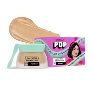 SUGAR POP Liquid Mousse Foundation - 04 Peanut | Buildable Coverage | Matte Finish | All Skin Types | 30 ml