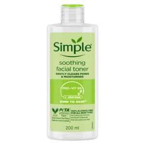 Simple Kind to Skin Soothing Facial Toner 200ml | Keeps skin toned & refreshed and restores the skin's natural PH level | For All Skin types