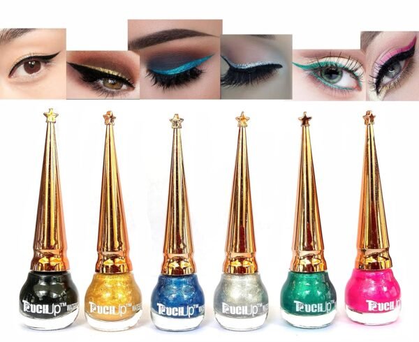 Smudge Proof Liquid Glitter Eyeliner Set of 6