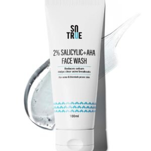 Sotrue 2% Salicylic Acid Face Wash + AHA For Acne and Pimple, 100ml | For Clean, Clear and Glowing Skin | Reduces Acne, Excess Oil, Pimples | All Skin Types