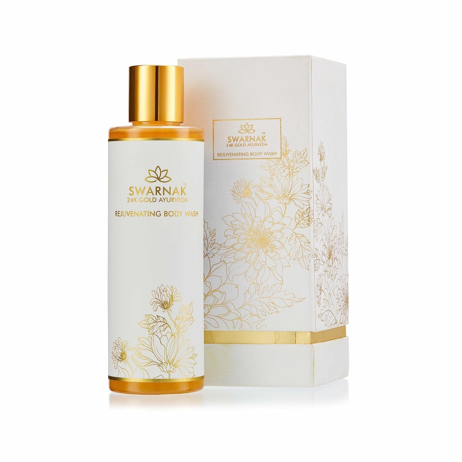 Swarnak 24K Gold Ayurvedic Rejuvenating Body Wash-200 ml, Makes Skin Soft, Radiant & Maintains Healthy Glowing - Paraben & Silicone Free, 100% Natural