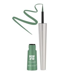 Swiss Beauty Pop Eyeliner | Waterproof And Long Lasting Liquid Eyeliner | Smudge Proof Eye Makeup |Quick Drying |Shade - Clover Green, 3 Ml |
