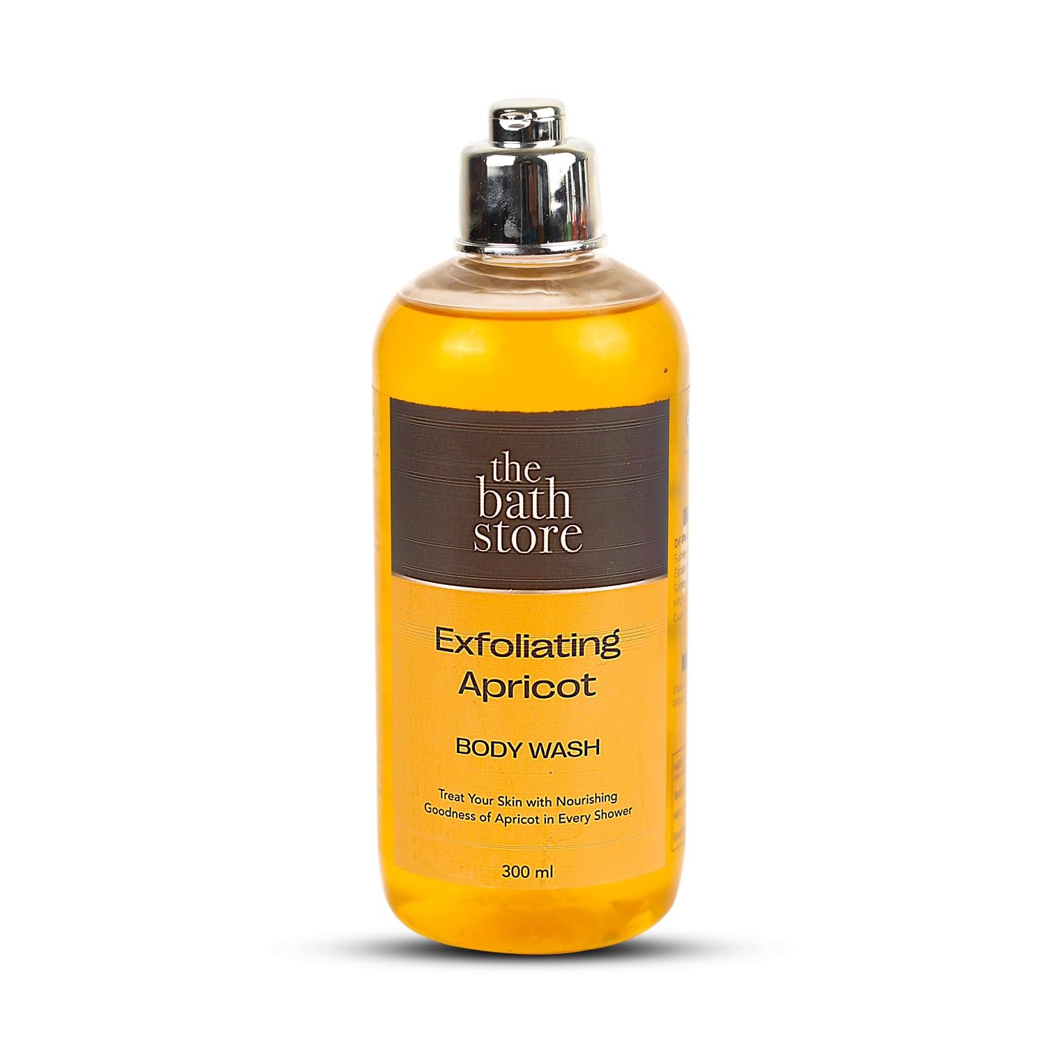 The Bath Store Exfoliating Apricot Body Wash Shower Gel | Exfoliating Body Wash For Dry Skin & Oily Skin | Tan Removal Body Wash For Men & Women | Liquid Soap For Bath - 300ml