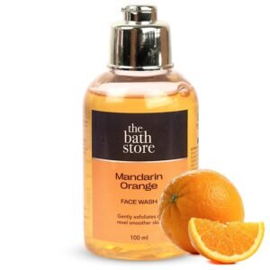 The Bath Store Mandarin Orange Face Wash for Women & Men - Cleanser for Face | Face Wash for Dry Skin & Oily Skin | Tan Removal Face Wash for Glowing Skin | Face Wash for Acne Prone Skin - 100ml