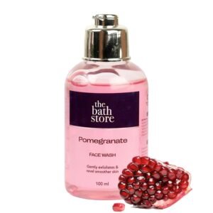 The Bath Store Pomegranate Face Wash for Women & Men - Cleanser for Face | Face Wash for Dry Skin & Oily Skin | Tan Removal Face Wash for Glowing Skin | Face Wash for Acne Prone Skin - 100ml