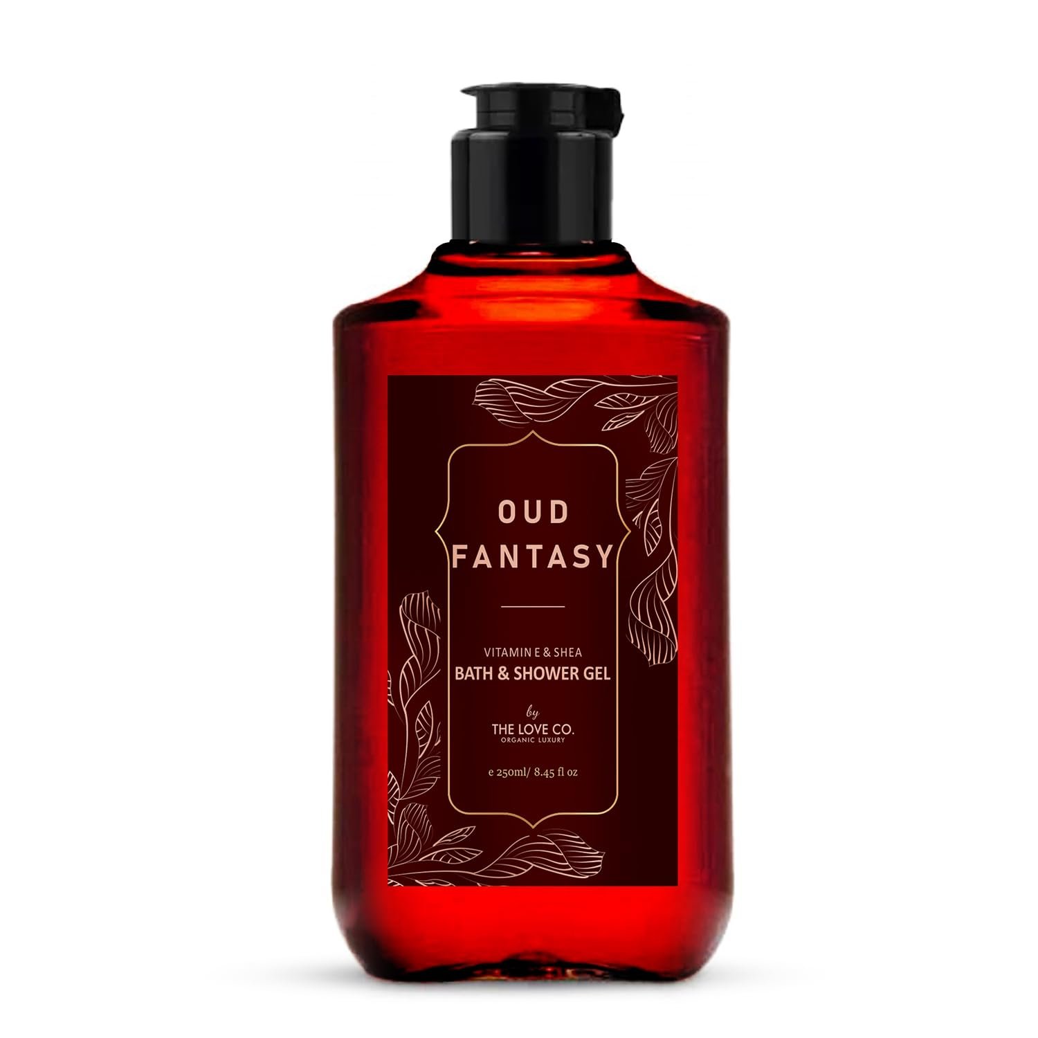 The Love Co. White Oud Body Wash for Women & Men - Oud Fantasy Body Wash - Organic & Vegan, Long-Lasting Scent with Shea Butter - 250ml