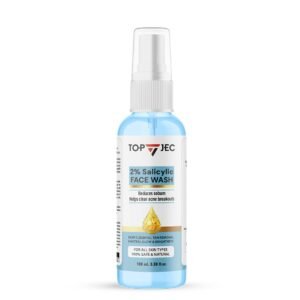 TopJec Salicylic Face Wash For Tan Removal & Facial Cleansing, Face Wash For Dry & Oily Skin, Skin Whitening, Tan Removal And Skin Brightening For Women & Men-100ML-PO1