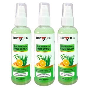 TopJec Skin Illuminate Face Wash For Tan Removal & Facial Cleansing, Face Wash For Dry & Oily Skin, Skin Whitening, Tan Removal And Skin Brightening For Women & Men-100ML-PO3