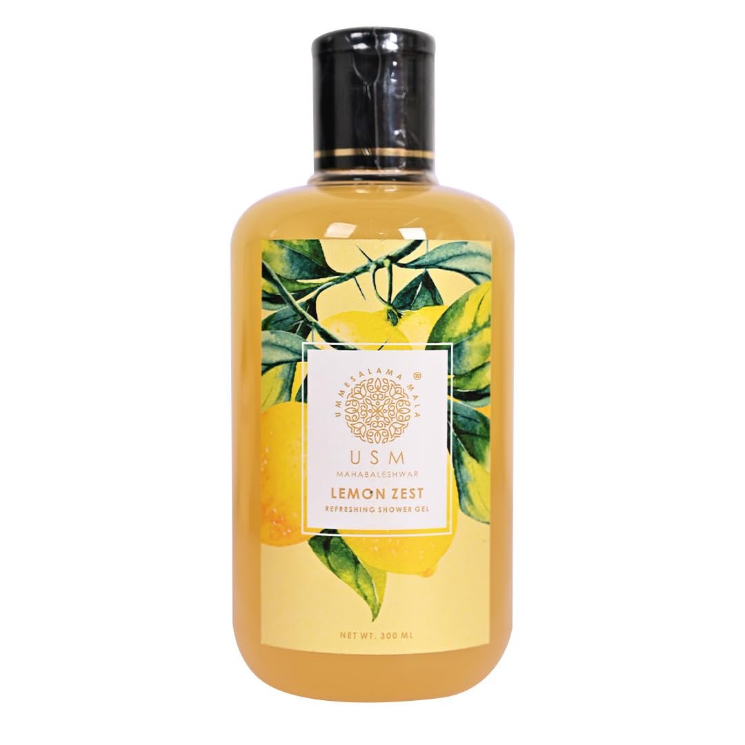USM Mahabaleshwar Lemon Zest Deep Cleansing Body Wash for Women and Men 300ml Hydrating Moisturising Shower Gel