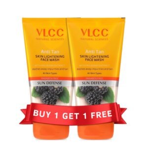 VLCC Anti Tan Skin Lightening Face Wash-150Ml X 2 (300Ml)| With Mulberry & Orange Peel Extract | Anti Tan and Brightening Sun Screen with Broad Spectrum Protection| Removes tan, spots and dullness